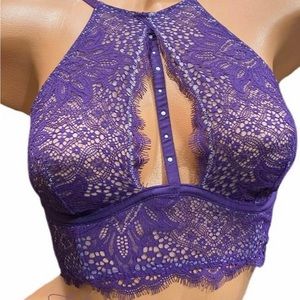 Victorias Secret Very Sexy High Neck
Long Line Unlined Plunge Lace Bra